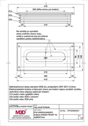 Kryt elektroinstalační krabice M3D® FRONT, 4L 68/47mm