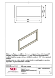 Šablona pro Kryt elektroinstalační krybice M3D® FRONT