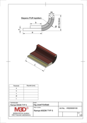 Rampa M3D® TYP5, Rohový díl 90º