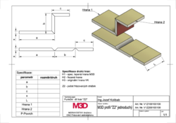 Z2 profil M3D® jednoduchý, 2x drážka,  2 m rozložený