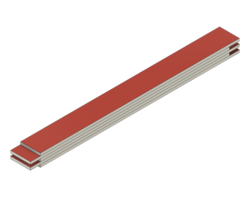 Kluzné uložení M3D tl. 62,5 mm, 2 m lepené