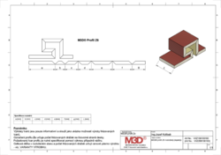 Zx profil M3D®, 2.0m - lepený