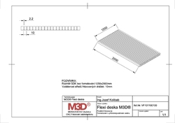 Flexi deska M3D®, podélně frézovaná, 1250/2000 mm