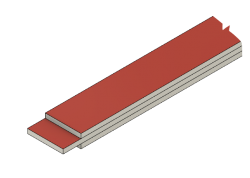 Kluzné uložení M3D tl. 37,5 mm, 2 m lepené