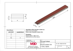 Kluzné uložení M3D tl.37,5mm, 2.0m lepené