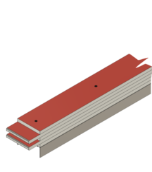 Kluzné uložení M3D tl. 62,5 mm + UW, 2 m šroubované 