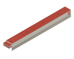 Kluzné uložení M3D tl. 62,5 mm + UW, 2 m šroubované 