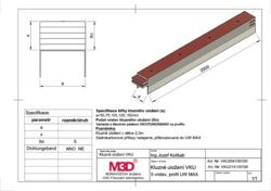 Kluzné uložení M3D® tl.62,5mm+UWMAX, 2,0m šroubované 