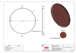 Kruhová NIKA dvojdílná, 2xFlexi GKB 12,2 mm,800-1400mm, drážka LED pásek 