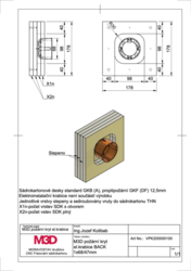 Kryt elektroinstalační krabice M3D® BACK, 1L 68/47mm