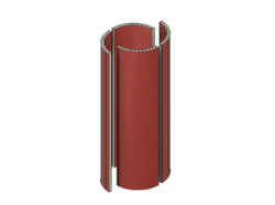 Obklad sloupu M3D čtyřdílný, dvojvrstvý, lepený