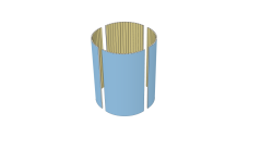 Obklad sloupu M3D čtyřdílný, dvojvrstvý, lepený