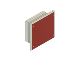 Kryt elektroinstalační krabice M3D FRONT, 1L 68/47 mm