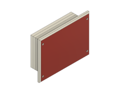 Kryt elektroinstalační krabice M3D FRONT, 2L 68/47 mm