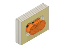 Kryt elektroinstalační krabice M3D BACK, 2L 68/47 mm