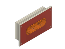 Kryt elektroinstalační krabice M3D FRONT, 3L 68/47 mm