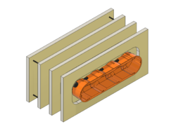 Kryt elektroinstalační krabice M3D BACK, 4L 68/47 mm