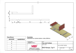 Rampa M3D TYP11,  lepená