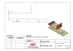 Rampa M3D® TYP11,  lepená