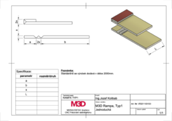 Rampa M3D® TYP1, jednoduchá, lepená