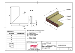 Rampa M3D® TYP8, rohový díl 270º, 2.0 m