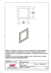Šablona pro Kryt elektroinstalační krabice M3D FRONT