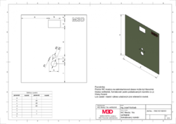 1x WC modul M3D  2000/1250mm, formátovaný vykres