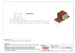 Zx profil M3D®, 2 m - rozložený