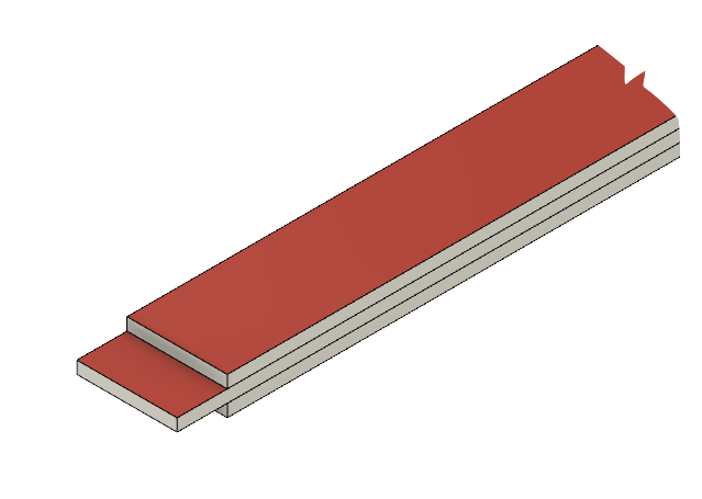 Kluzné uložení M3D tl.37,5mm, (3x12,5mm) lepené